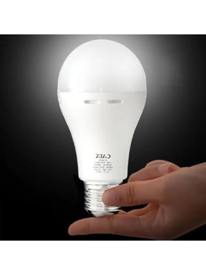 MarkEntegra Şarjlı LED Ampul, 9W Beyaz Işık ile Acil Durum Işıldak Ampulü