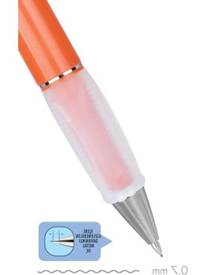 MarkEntegra Kiremit Renk 0,7 mm Mekanik Kurşun Kalem - Ergonomik Grip