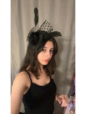 Siyah Vualet, Nikâh Şapka, Gelin Saç Aksesuar, Balo Kep, Vualet, Saç Şapka, Kokteyl, Mezuniyet Balo