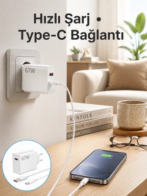 Shopwave 67 Watt Hızlı Şarj Aleti Poco F2 F3 F4 Uyumlu Yeni Nesil