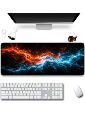 Sonictouch Klavye Mousepad 40X90CM Dikişsiz Pürüzsüz Sıvı Geçirmez Kaymaz Taban Enerji Kırılması