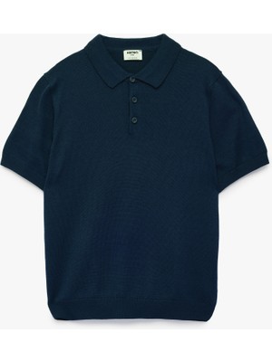 Koton Basic Düğmeli Kısa Kollu Polo Yaka Triko Tişört