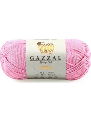 Gazzal Giza Amigurumi Pamuk Cotton Koton Merserize El Örgü Ipi 50 gr 2492 Pembe