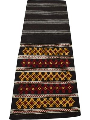 Zehra Abla Halı El Dokuma Nadir Otantik Kağızman Yün Yolluk Kilim 6305 Çok Renkli-70 x 230