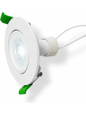 GU10 LED Spot Armatür Seti Beyaz Kasa Dahil 4000K Doğal Beyaz Yuvarlak Spot Lamba Tak Çalıştır