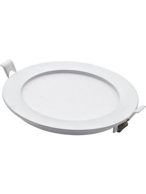 ZMR-204 2'li Set 12W Gömme LED Spot Slim Panel 6500K Beyaz Işık Yuvarlak Alüminyum Kasa Tavan Ar