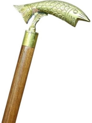 Pazarcan Pirinç Balık Tasarımı Baston 15155
