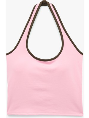 Koton Slim Fit Halter Yaka Kolsuz Biyeli Spor Atlet