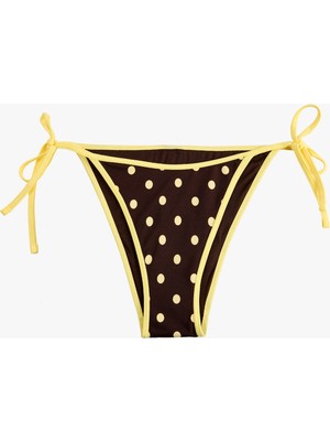 Koton Renk Kontrastlı Ipli Puantiyeli Bikini Altı