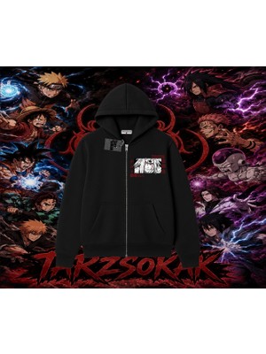 Tarzsokak Jiraiya Naruto Anime Karakteri Oversize Unisex Hırka & Çeket Fermuarlı Sweatshirt Beyaz