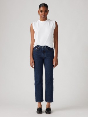 Levi's 501 Crop Salsa Stonewash Kadın Lacivert Jean Kot Denim Pantolon A7739-0000
