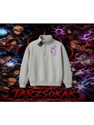 Tarzsokak Hinata Hyuga Naruto Anime Karakteri Oversize Unisex Hırka & Çeket Fermuarlı Sweatshirt Beyaz