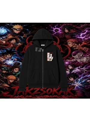 Tarzsokak Hinata Hyuga Naruto Anime Karakteri Oversize Unisex Hırka & Çeket Fermuarlı Sweatshirt Beyaz