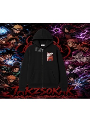 Tarzsokak Jiraiya Naruto Anime Karakteri Oversize Unisex Hırka & Çeket Fermuarlı Sweatshirt Beyaz