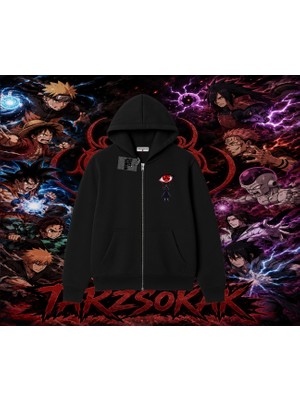 Tarzsokak Obito Uchiha Naruto Anime Karakteri Oversize Unisex Hırka & Çeket Fermuarlı Sweatshirt Beyaz