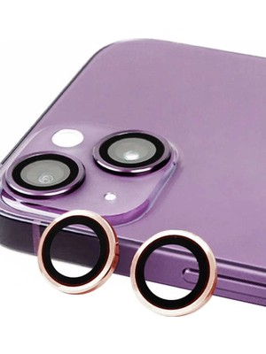 Beta Moda Hub Newface Apple iPhone 13 Mini Raze Metal Kamera Lens - Pembe