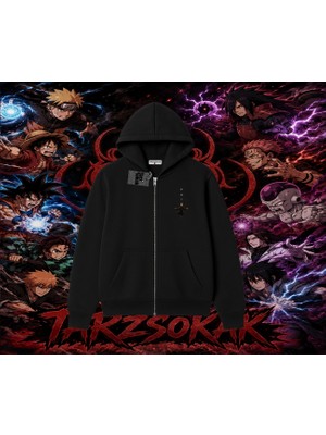 Tarzsokak Pain Nagato Naruto Anime Karakter Oversize Unisex Hırka & Çeket Fermuarlı Sweatshirt Beyaz