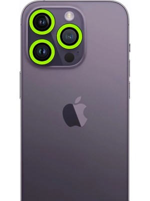 Beta Moda Hub Newface Apple iPhone 12 Pro Neon Fosforlu Kamera Lens - Yeşil