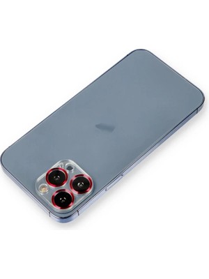 Beta Moda Hub Newface Apple iPhone 12 Pro Metal Kamera Lens Koruma Cam - Kırmızı