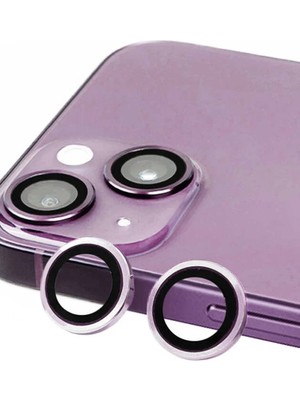 Beta Moda Hub Newface Apple iPhone 14 Plus Raze Metal Kamera Lens - Mor