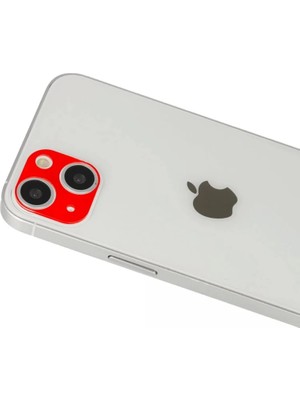 Beta Moda Hub Newface Apple iPhone 13 Rainbow Kamera Lens Koruma Cam - Kırmızı
