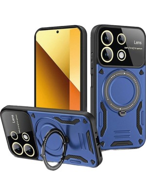 Magicool Xiaomi Redmi Note 13 4g Kılıf Joy Lens Standlı Kapak - Lacivert