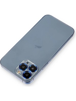 Beta Moda Hub Newface Apple iPhone 12 Pro Metal Kamera Lens Koruma Cam - Mavi