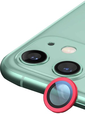 Beta Moda Hub Newface Apple iPhone 12 Raze Metal Kamera Lens - Kırmızı