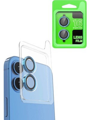 Beta Moda Hub Newface Apple iPhone 16 Raze Metal Kamera Lens - Lacivert