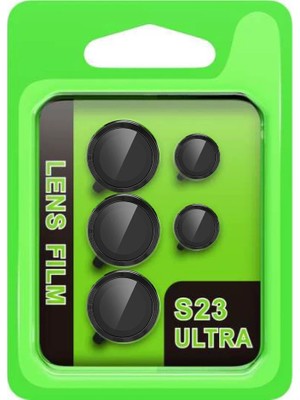 Beta Moda Hub Newface Samsung Galaxy S23 Ultra Raze Metal Kamera Lens - Siyah