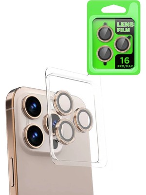 Beta Moda Hub Newface Apple iPhone 16 Pro Max Raze Metal Kamera Lens - Natural Grey