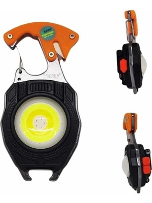 Sepetopia 7 Modlu Mini LED Lamba Anahtarlık USB Şarjlı Kamp Için Taşınabilir