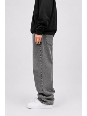 Lyvens Erkek Füme Baggy Jean Pantolon