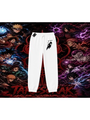 Tarzsokak Obito Uchiha Naruto Anime Karakteri Unisex Jogger Eşofman Altı Beyaz