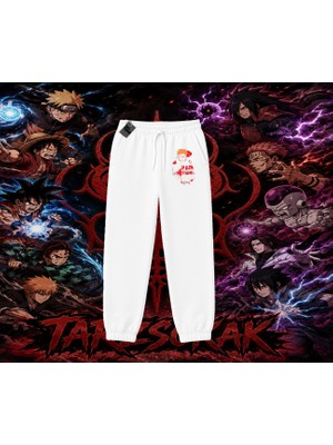 Tarzsokak Pain Nagato Naruto Anime Karakter Unisex Jogger Eşofman Altı Beyaz