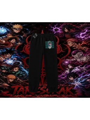 Tarzsokak Rock Lee Naruto Anime Karakter Unisex Jogger Eşofman Altı Beyaz