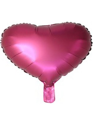 Hero 18 Inç Kalp Folyo Balon, Mat Fuşya