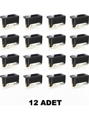 Eser Ticarett 12 Adet Solar Güneş Enerjili Basamak Aydınlatma Su Geçirmez Dış Mekan Merdiven Işığı