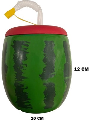 Hereveoyuncak Karpuzz Tasarımlı Pipetli Suluk 900 ml