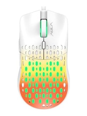 Aula S11 Pro 3600DPI Rgb Optik Gaming Mouse, Turuncu
