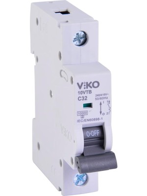 10VTB-1C32 Otomatik Sigorta 10KA C Tipi 1 Kutup 32A