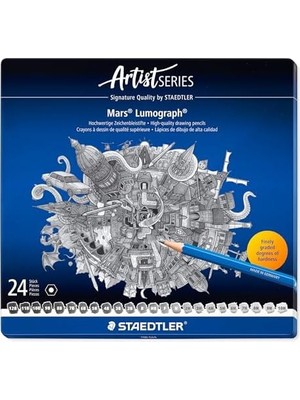 100 G24 Mars Lumograph Kurşunkalem 24'lü Metal Kutuda