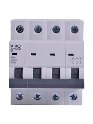 4VTB-4B63 Otomatik Sigorta 4,5ka B Tipi 4 Kutup 63A