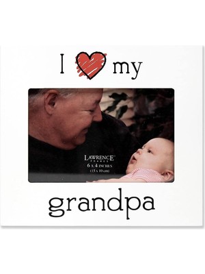 'ı Love My Grandpa' Resim Çerçevesi, 15 x 10 Cm, Beyaz