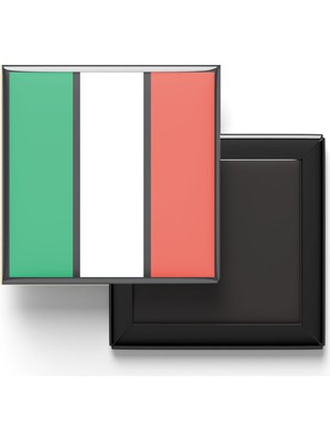 İberk Buzdolap Magneti Italya Italy Roma Bayrağı - Vektörel Bayrak