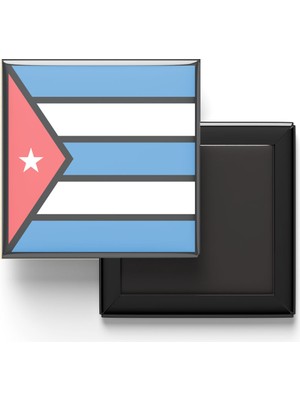 İberk Buzdolap Magneti Küba Cuba Havana Bayrağı - Vektörel Bayrak
