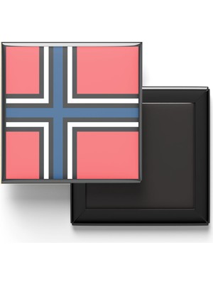 İberk Buzdolap Magneti Norveç Norway Oslo Bayrağı - Vektörel Bayrak