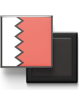 İberk Buzdolap Magneti Bahreyn Bahrain Manama Bayrağı - Vektörel Bayrak