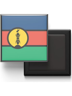 İberk Buzdolap Magneti Yeni Kaledonya New Caledonia Nouméa Bayrağı - Vektörel Bayrak