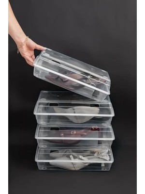 10 Adet Şeffaf Ayakkabı Kutusu – Istiflenebilir Ayakkabı Düzenleyici Organizer, Kapaklı Plastik Ayakkabı Saklama Kutusu, Hava Kanallı (41 Numaraya Kadar)